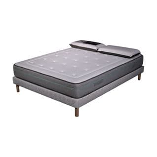 Ensemble Matelas Mousse Dream Accueil Mémoire - 160x200 Et 2 Oreillers 70x40 - Sommier Blanc