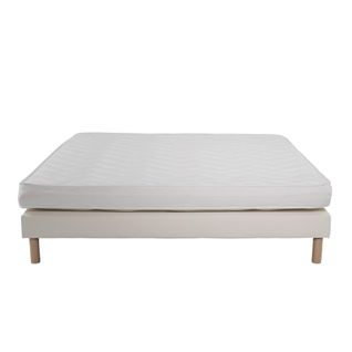 Ensemble Matelas Mousse Eco - 160x200 - Mousse - 14 Cm Et Sommier Blanc