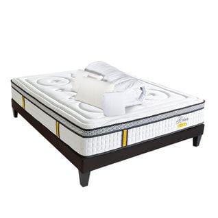 Pack Anti Punaise Reina 2.0 160x200 Cm Matelas Ressorts + Sommier Bois + Accessoires