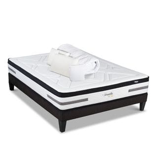 Pack Versailles 160x200 Cm Matelas Ressorts  + Sommier Bois + Accessoires