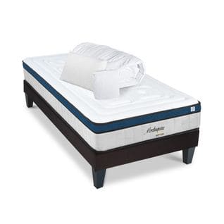 Pack Montesquieu 90x200 Cm Matelas Ressorts + Sommier Bois + Accessoires