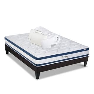 Pack Chenonceau 140x190 Cm Matelas Mousse + Sommier Bois + Accessoires