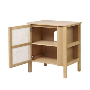 Meuble Simple Vasque 70cm Chêne Nesto Porte Cannage