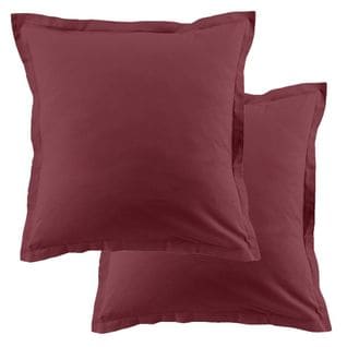 Lot De 2 Taies D'oreiller 63x63 Cm Coton 57 Fils Cerise