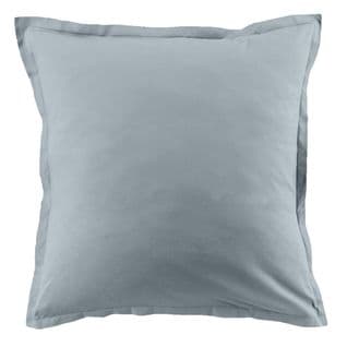 Lot De 2 Taies D'oreiller 63x63 Cm Coton 57 Fils Bleu Polaire