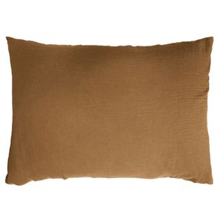 Taie D'oreiller 50x70 Cm Gaze De Coton Camel