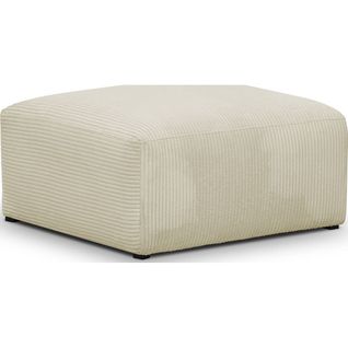 Pouf / Repose-pieds En Velours Côtelé Beige - Modulo