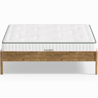 Ensemble Lit Adulte 140x190 En Bois Massif Aina + Matelas Latex Naturel