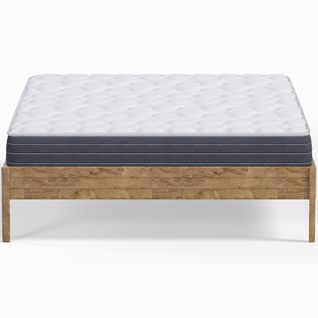 Ensemble Lit Adulte 140x190 En Bois Massif Aina + Matelas Accueil Mémoire De Forme