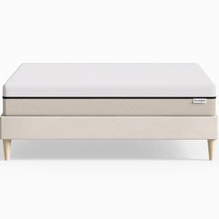 Ensemble Lit 180x200 Velours Beige + Matelas Hybride à Ressorts Ensachés Accueil Mémoire De Forme