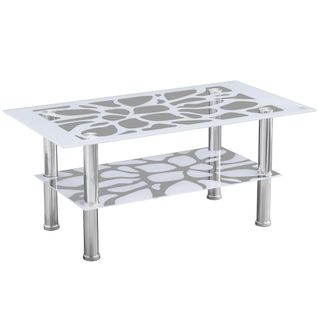 Table Basse Carinne Blanc 100x55x43 Cm