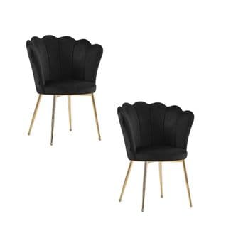 Lot De 2 Chaises Nymphea Gold Assise Velours Noir