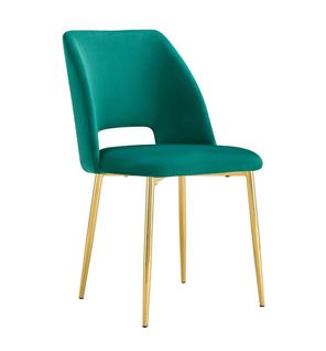 Lot De 4 Chaises Ava Gold En Velours Vert