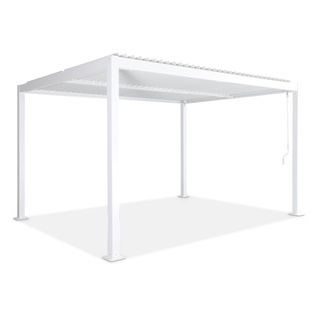 Pergola Bioclimatique Blanche. Aluminium Et Acier. 3x4m. Lames Orientables