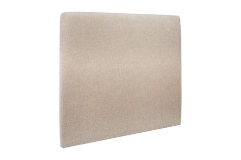 Tete De Lit Tapissee Tissu Beige Brun L 200 Cm - Ep 10 Cm Rembourre