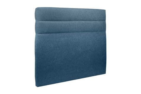 Tete De Lit Lignes Tissu Bleu L 200 Cm - Ep 10 Cm Rembourre