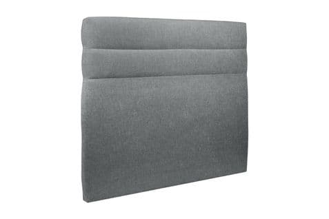 Tete De Lit Lignes Tissu Gris Anthracite L 200 Cm - Ep 10 Cm Rembourre