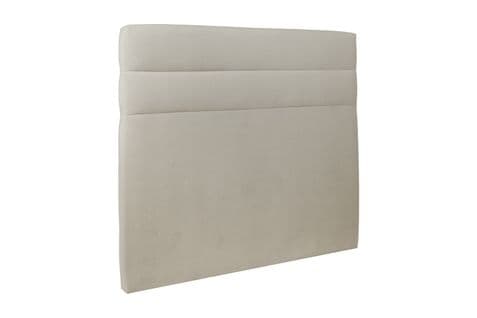 Tete De Lit Lignes Velours Taupe L 200 Cm - Ep 10 Cm Rembourre