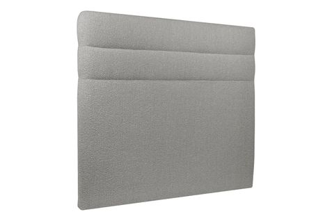 Tete De Lit Lignes Bouclette Gris L 200 Cm - Ep 10 Cm Rembourre