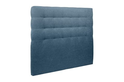 Tete De Lit Capitonnee Tissu Bleu L 200 Cm - Ep 10 Cm Rembourre