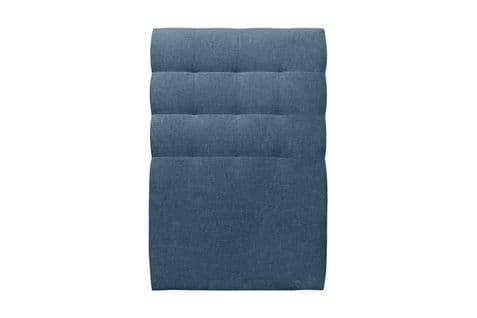 Tete De Lit Capitonnee Tissu Bleu L 90 Cm - Ep 10 Cm Rembourre