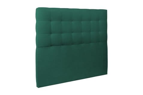 Tete De Lit Capitonnee Velours Vert L 180 Cm - Ep 10 Cm Rembourre