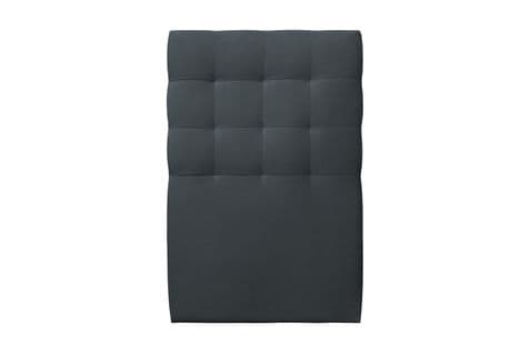 Tete De Lit Capitonnee Velours Gris Anthracite L 90 Cm - Ep 10 Cm Rembourre