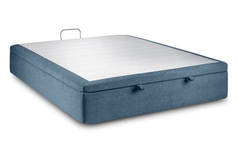 Sommier Coffre Tissu Bleu 200x200 H39cm