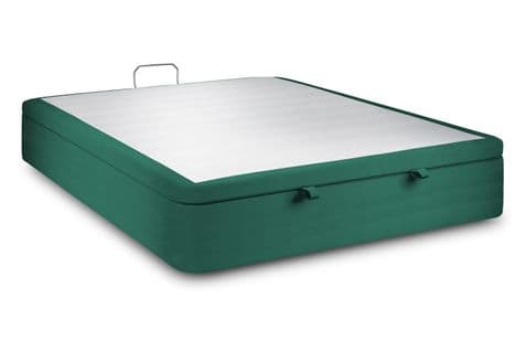 Sommier Coffre Velours Vert 200x200 H39cm