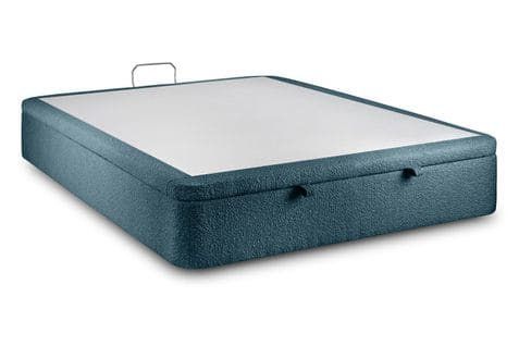 Sommier Coffre Bouclette Bleu 160x200 H39cm