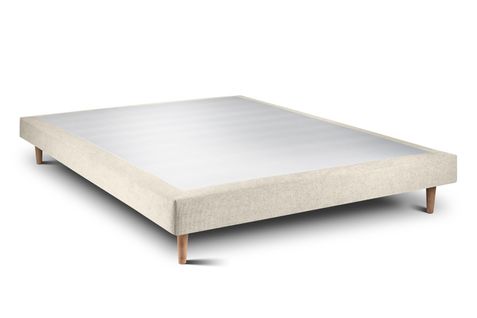 Sommier Tapissier Tissu Beige Clair 140x200 H29cm