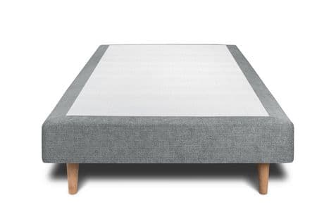 Sommier Tapissier Tissu Gris Anthracite 90x200 H35cm