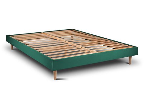 Sommier Kit Velours Vert 200x200 H29cm