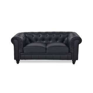 Canapé Chesterfield 2 Places Regency Noir