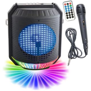 Hp74bth - Enceinte Lumineuse Karaoké Bluetooth 20w - Lumiere LED Multicolore - Port Usb