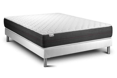 Ensemble Matelas Ressorts Ensaches 140x200 Vitalspring Ep:22cm - Sommier Blanc