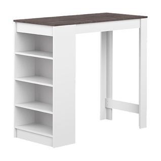Aravis Table Bar White And Concrete