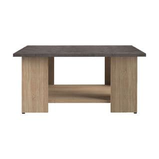 Square 67x67 Coffee Table Natural Oak And Concrete