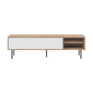 Ampere TV Stand Natural Oak And White