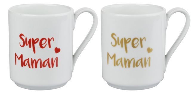 Mug Super Maman 33 cL  Rouge ou doré
