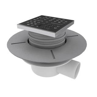 Bonde Horizontale Pour Receveur De Douche - 40 Mm - Gris Clair