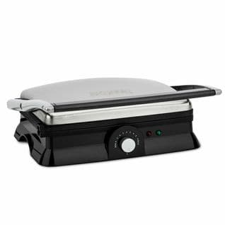 Grille-viande Electrique Plancha Grill Et Panini Noir Et Inox - Gr20