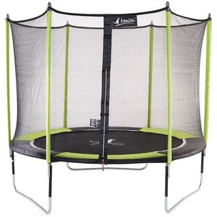 Trampoline De Jardin 305 Cm + Filet De Sécurité Jumpi Vert/noir 300