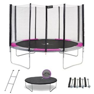 Trampoline Rond Ø360cm Avec Filet, Échelle, Bâche Et Kit Ancrage - Ralli 360