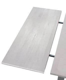 Allonge table rectangulaire DAISY imitation chêne blanchi