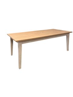 Table rectangulaire L.180/220 COSTAL Imitation chêne clair vieilli