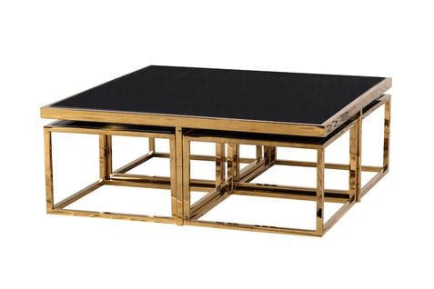 Table Basse Goldy - Verre - Noir