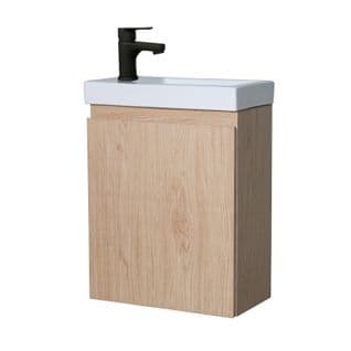 Meuble Lave-mains Lisa Décor Chêne + Robinet Noir