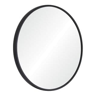 Miroir En Métal Rond D60cm Ema Noir