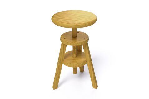 Tabouret À Vis En Bois, Couleur: Miel